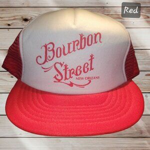 Vintage NEW ORLEANS Bourbon Street Mesh Trucker Hat Snapback Cap